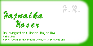 hajnalka moser business card